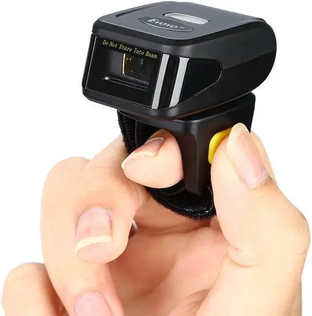 Main image of Eyoyo 1D Wireless Ring Barcode Scanner, Compatible with Bluetooth Function & 2.4GHz Wireless & Wired Connection, Portable Wearable Mini Finger Bar Code Reader Work with Windows, Mac OS, Android 4.0+,