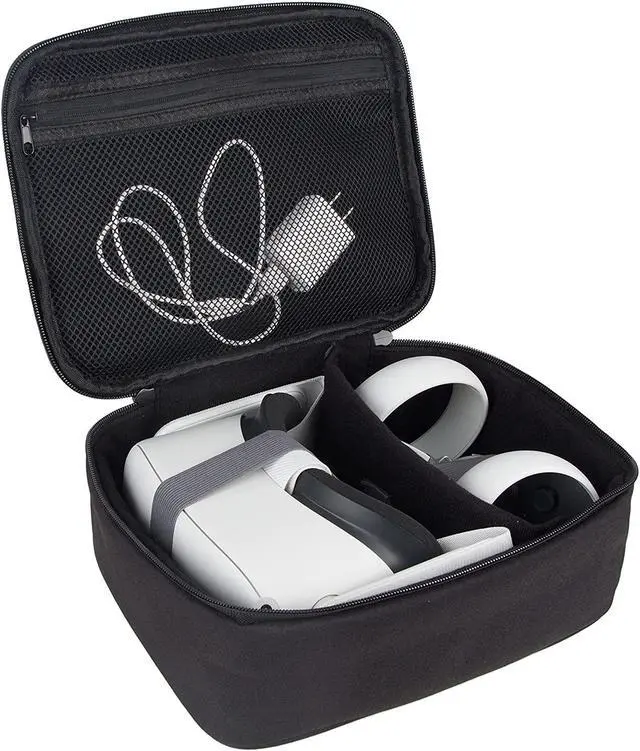 Main image of KISLANE Soft Carrying Case Compatible with Oculus Quest 2 VR, Headset Fits for Travel, Home, Outdoor, Not Compatible with Elite Strap(Black)