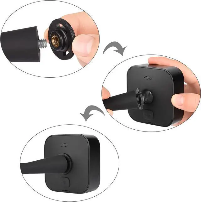 Alt view image 4 of 7 - ALERTCAM 2Pack Flexible Twist Mount for Blink XT, Blink XT2, Blink Mini, Blink Outdoor 4 (4th Gen) / (3rd Gen) Wireless Home Security Camera System - Black