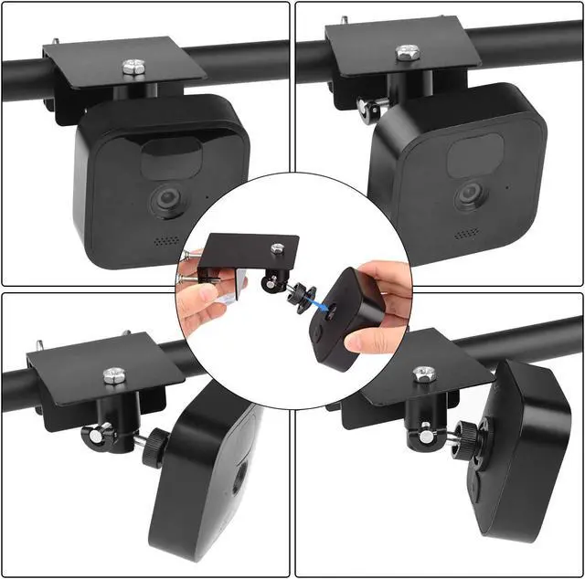 Alt view image 4 of 7 - ALERTCAM Gutter Mount for Blink Outdoor 4 (4th Gen)/(3rd Gen) & Blink XT / XT2 Camera, Adjustable Weatherproof Aluminum Alloy Mount Bracket for Home Security System (2 Pack, Black)