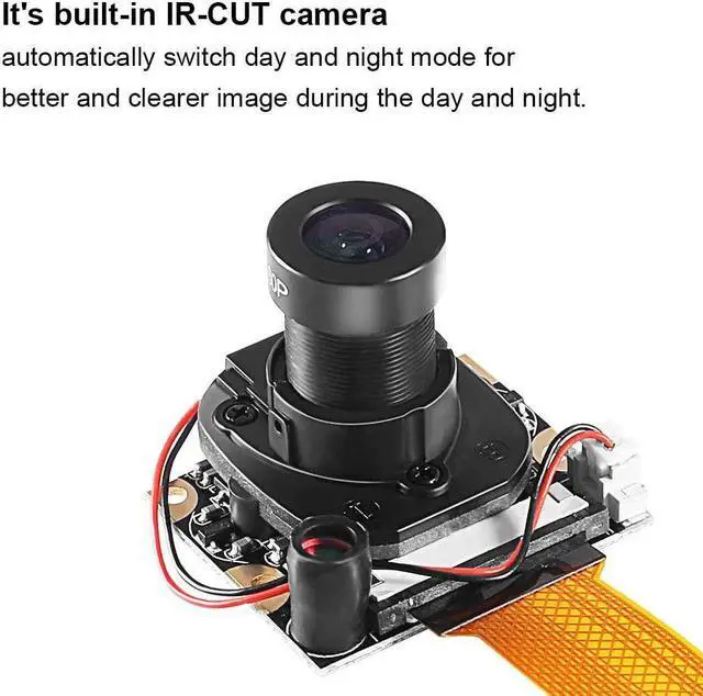 Alt view image 4 of 7 - for Raspberry Pi 3 Model B+ Camera Module Automatic IR-Cut Switching Day/Night Vision Video Webcam Adjustable Focus 5MP OV5647 Sensor 1080p HD for Raspberry Pi 2/3 Model B Model A A+ Zero/Zero W