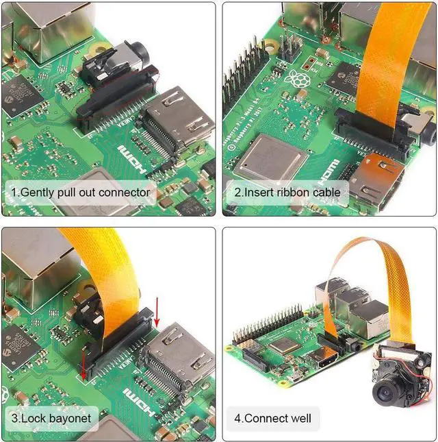 Alt view image 5 of 7 - for Raspberry Pi 3 Model B+ Camera Module Automatic IR-Cut Switching Day/Night Vision Video Webcam Adjustable Focus 5MP OV5647 Sensor 1080p HD for Raspberry Pi 2/3 Model B Model A A+ Zero/Zero W