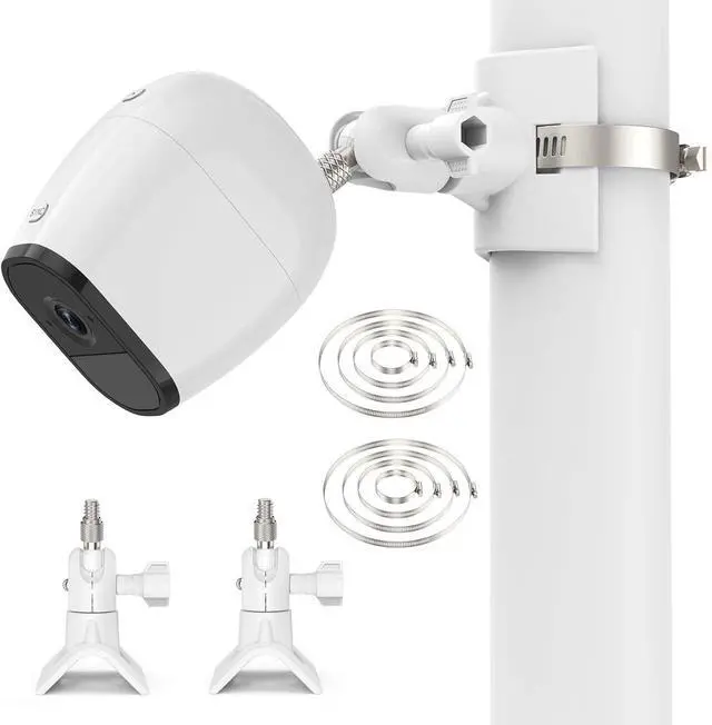 Alt view image 7 of 7 - Universal Outdoor Camera Mount for Arlo Pro 5S/Pro 4/Pro 3/Ultra 2/Essential XL,for eufyCam 2C/2C Pro and More Security Camera with 1/4 Thread(White, 2 Pack)