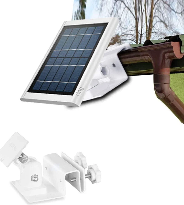 Main image of HOLACA Universal Solar Panel Gutter Mount for Ring Solar Panels, White