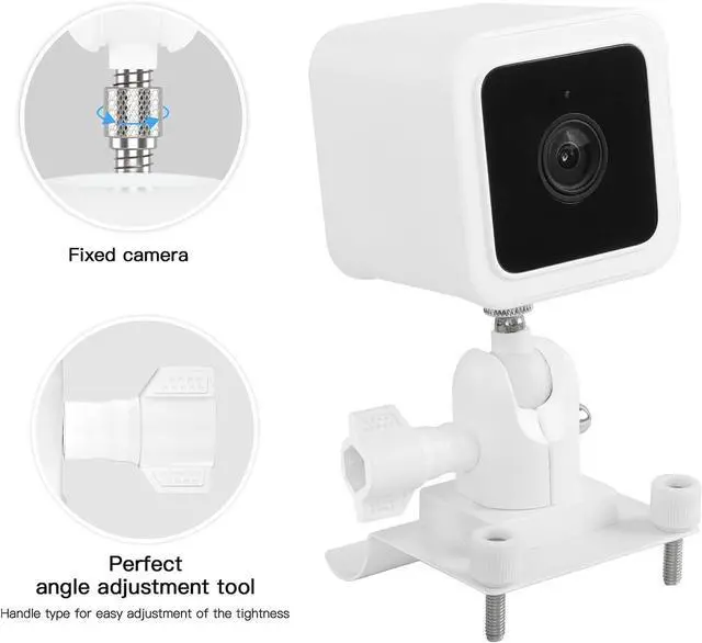 Alt view image 2 of 7 - HOLACA Vinyl Siding Hooks Mount for Wyze Cam V3,Siding Hanger Clips for Mounting Wyze Cam V3 Camera, Weatherproof Stainless Steel Material (White 2Pack)