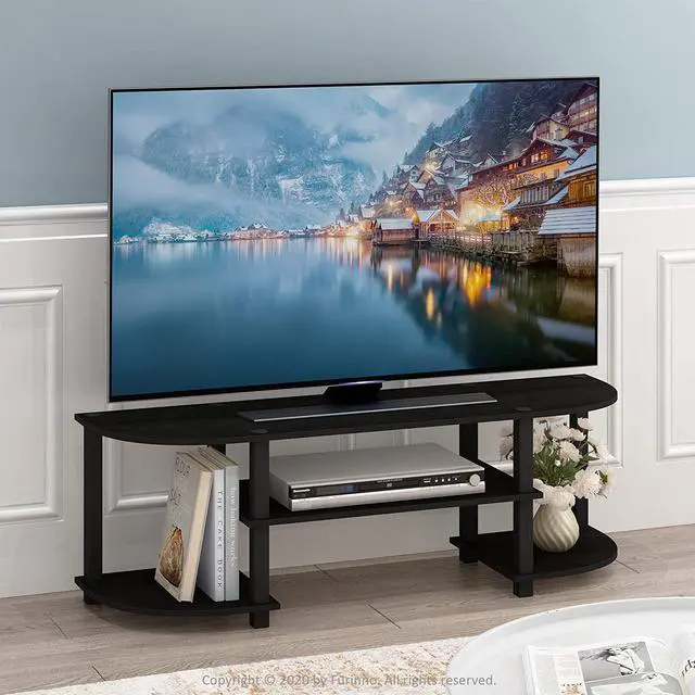 Main image of Furinno Turn-S-Tube Wide TV Entertainment Center, Espresso/Black
