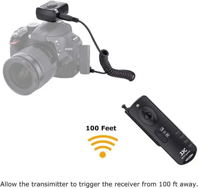 Alt view image 5 of 6 - JJC Radio Wireless Remote Control Shutter Release for Nikon Z5 Z6 Z7 Z6II Z7II D750 D780 D7500 D7200 D5300 D5600 D5500 D3300 D3200 D610 D600 Df D7100 D7000 D5200 D5100 D5000 P1000 & More Nikon Camera