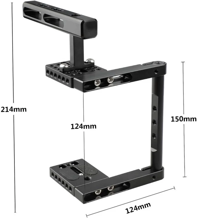 Alt view image 2 of 7 - Universal Basic Camera Cage Rig with Top Handle 1897