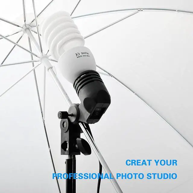 Alt view image 3 of 7 - EMART Photography Umbrella Lighting Kit, 400W 5500K Photo Portrait Continuous Reflector Lights for Camera Video Studio Shooting Daylight (2 Packs)
