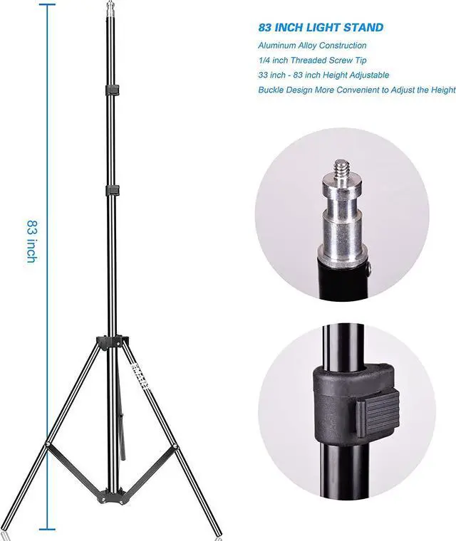 Alt view image 7 of 7 - EMART Photography Umbrella Lighting Kit, 400W 5500K Photo Portrait Continuous Reflector Lights for Camera Video Studio Shooting Daylight (2 Packs)