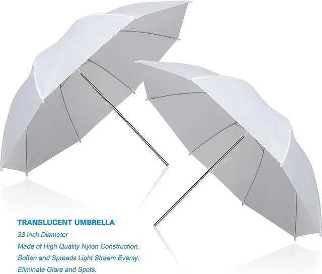 Alt view image 6 of 7 - EMART Photography Umbrella Lighting Kit, 400W 5500K Photo Portrait Continuous Reflector Lights for Camera Video Studio Shooting Daylight (2 Packs)