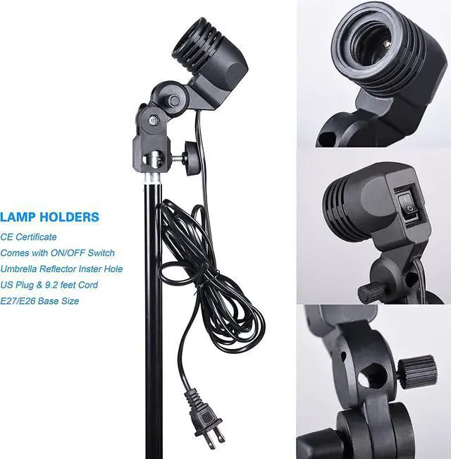 Alt view image 4 of 7 - EMART Photography Umbrella Lighting Kit, 400W 5500K Photo Portrait Continuous Reflector Lights for Camera Video Studio Shooting Daylight (2 Packs)