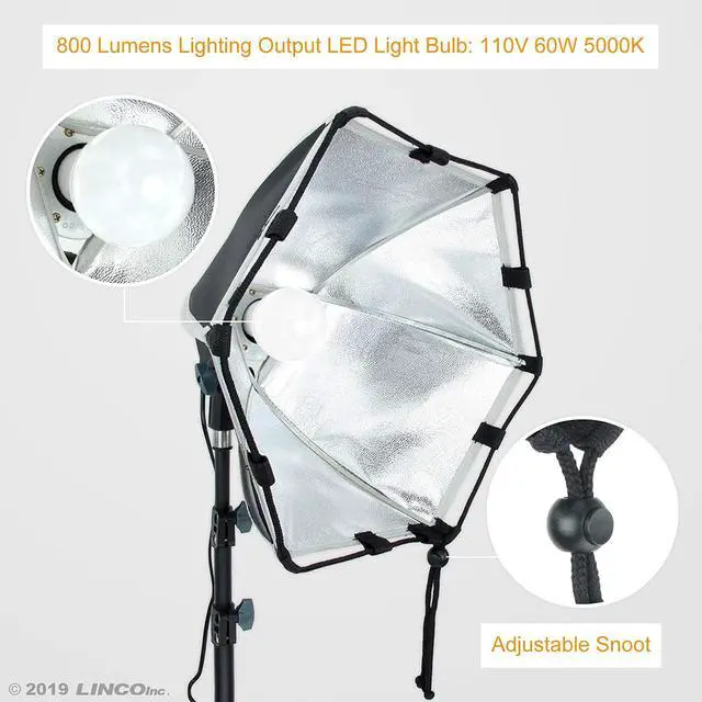 Alt view image 2 of 7 - LINCO Lincostore Photography Photo Table Top Studio Lighting Kit- 30 Seconds to Storage