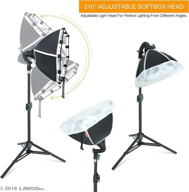 Alt view image 5 of 7 - LINCO Lincostore Photography Photo Table Top Studio Lighting Kit- 30 Seconds to Storage