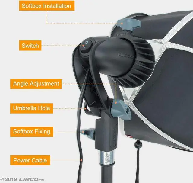 Alt view image 7 of 7 - LINCO Lincostore Photography Photo Table Top Studio Softbox Lighting Kit 3 Color LED Bulb - 30 Seconds Adjustable Softbox Change to Storage Form AM273