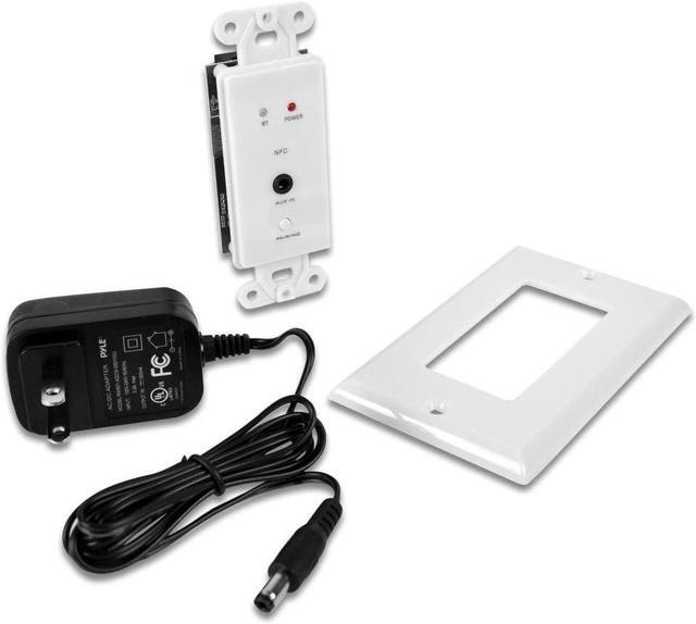 Alt view image 2 of 7 - Bluetooth Receiver Wall Mount - In-Wall Audio Control Receiver w/ Dual USB Charging Port, 3.5mm AUX Input for Sound Systems - For Home Theater Entertainment - Includes DC Power Adaptor - PWPBT67
