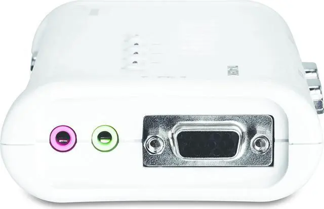 Alt view image 7 of 7 - 4-Port USB KVM Switch and Cable Kit With Audio, Manage 4 Computers, USB Switch, Windows, Linux, Auto-Scan, Plug And Play, Hot Pluggable, 2048 x 1536 VGA Resolution, White, TK-409K