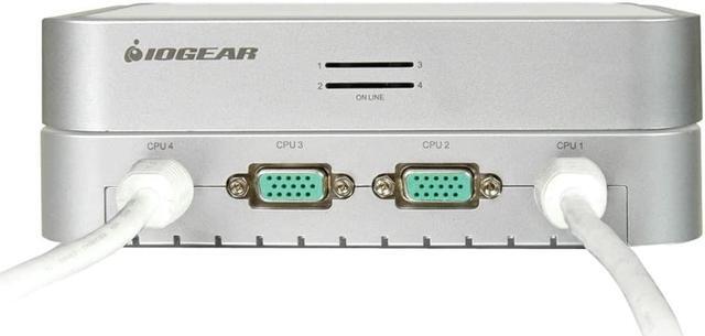 Alt view image 2 of 6 - 4-Port MiniView Micro VGA USB KVM Switch with Audio and Cables, GCS634U