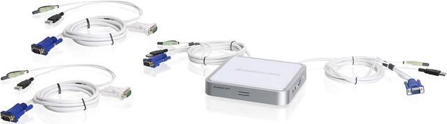 Alt view image 6 of 6 - 4-Port MiniView Micro VGA USB KVM Switch with Audio and Cables, GCS634U