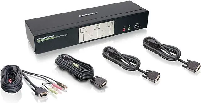 Main image of 2-Port Dual View Dual Link DVI KVMP Switch with Audio, w/Full Set of Cables (GCS1642 TAA Compliant)