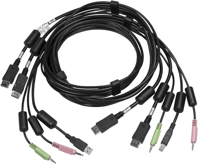 Main image of Vertiv Cybex CBL0124 KVM Cable Assembly for SV340D DisplayPort 6 foot USB