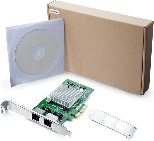 Alt view image 7 of 7 - Gigabit 2 Port NIC with Intel I350 Chip, 1Gb Network Card Compare to Intel I350-T2 NIC, Dual RJ45 Ports, PCI Express 2.1 X4, Ethernet Card with Low Profile for Windows/Windows Server/Linux