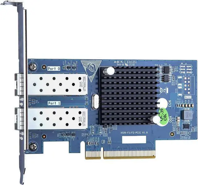 Alt view image 3 of 6 - 10Gb SFP+ PCI-E Network Card NIC, Compare to Intel X520-DA2, with Intel 82599ES Chip, Dual SFP+ Port, PCI Express X8, Ethernet Converged Network Adapter Support Windows Server /Linux/VMware