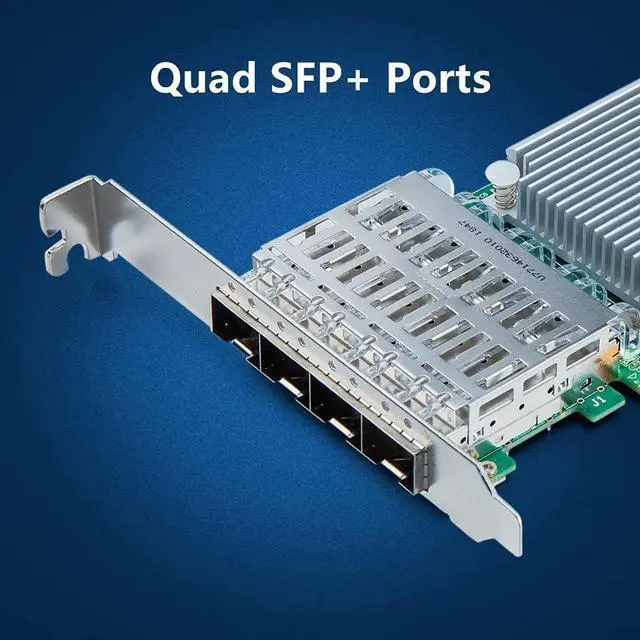 Alt view image 4 of 7 - 10Gb SFP+ PCI-E Network Card NIC, Compare to Intel X710-DA4, with Intel XL710-BM1 Chip, Quad SFP+ Port, PCI Express 3.0 X8, Ethernet Converged Network Adapter Support Windows Server/Linux/VMware