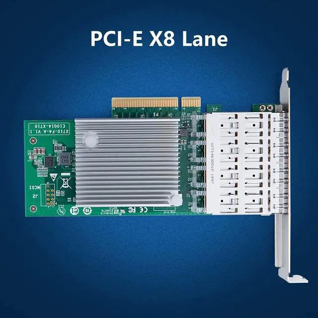 Alt view image 5 of 7 - 10Gb SFP+ PCI-E Network Card NIC, Compare to Intel X710-DA4, with Intel XL710-BM1 Chip, Quad SFP+ Port, PCI Express 3.0 X8, Ethernet Converged Network Adapter Support Windows Server/Linux/VMware