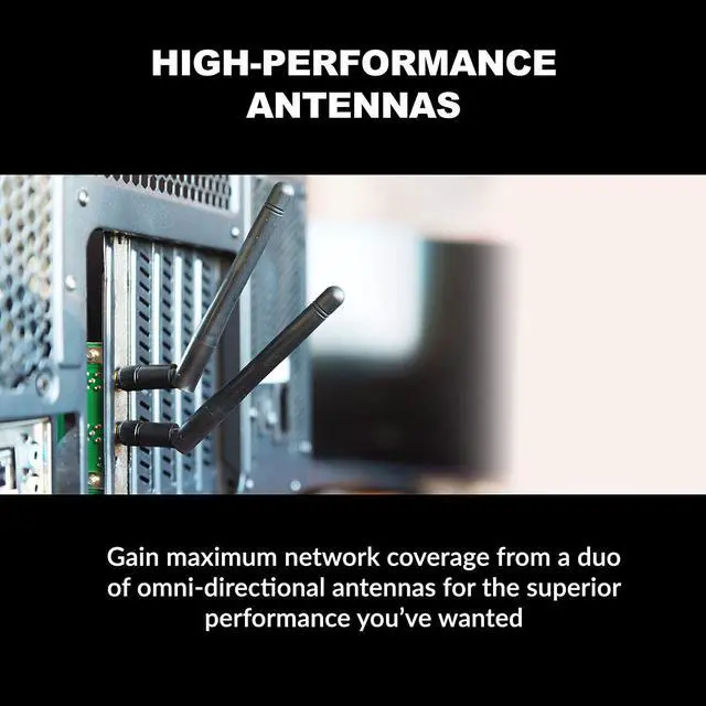 Alt view image 2 of 7 - PCI Express Wireless Adapter AX3000 WiFi 6 Bluetooth 5.1 Magnetic Antenna Base Heatsink Dual Band Windows 10 PCIe Ethernet Network (DWA-X3000)