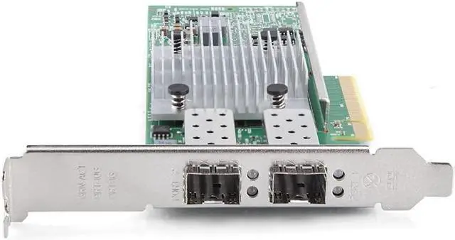 Alt view image 2 of 7 - 10Gb PCI-E NIC Network Card, with Broadcom BCM57810S Chipset, Dual SFP+ Port, PCI Express Ethernet LAN Adapter Support Windows Server/Windows/Linux/VMware