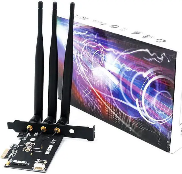 Alt view image 6 of 7 - WiFi + Bluetooth 4.0 Card to PCI-E x1 Adapter Card PC/Hackintosh Without BCM943224PCIEBT2/bcm94360CS2/BCM943602CS (Black) (WiFi + Bluetooth 4.0)