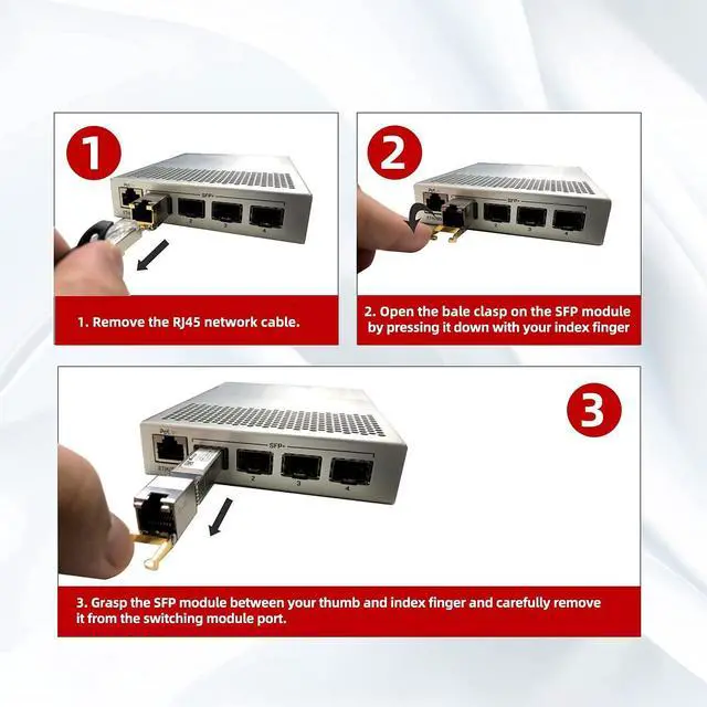 Alt view image 5 of 6 - SFP+ to RJ45 Copper Module - 10GBase-T Plus Transceiver for  SFP-10G-T-S, Ubiquiti, Netgear, Supermicro, QNAP, Broadcom, MikroTik S+RJ10, Avago, up to 30m