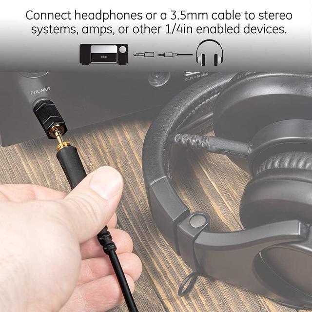 Alt view image 4 of 5 - Universal Audio Extension Kit 3.5mm Plugs and Coiled Extension Cable 18 Feet for use with Headphones Stereos Smartphones Tablets and Sounds Systems 33612