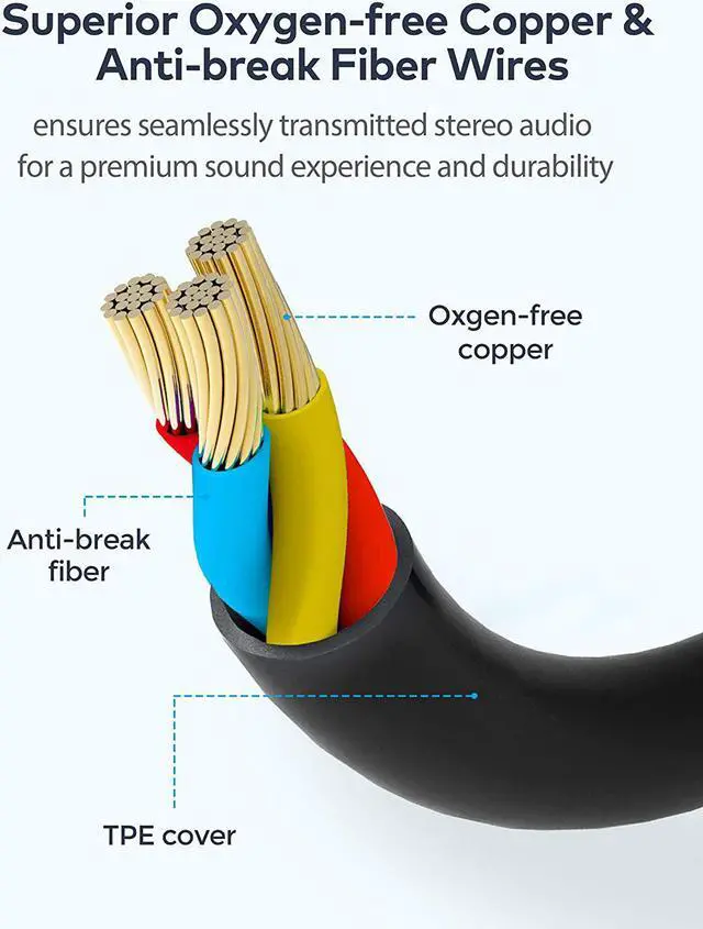 Alt view image 4 of 7 - 3.5mm to 2.5mm Aux Cable Cord for  700 QuietComfort Ultra QC45 QC35II QC35 QC25 Noise Cancelling Headphones JBL E45BT E55BT E65BTNC Bluetooth Earphone Audio Replacement Wire (1-Pack 5FT)