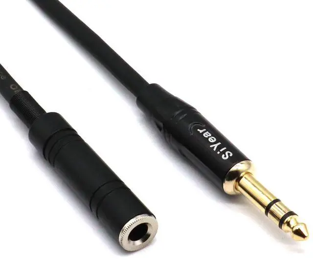 Main image of 1/4 inch Headphone Extension CableGold-Plated 6.35mm Quarter inch TRS Male to 1/4 Female Stereo Jack Guitar Extension Cord10Feet
