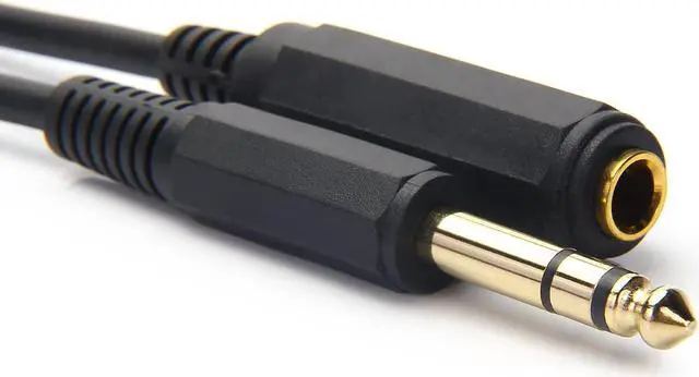 Alt view image 3 of 7 - 1/4 Inch Male to Female Stereo Extension Cable Gold Plated Quarter inch Headphone Extension Cable Cord- 6FT/1.8 Meters