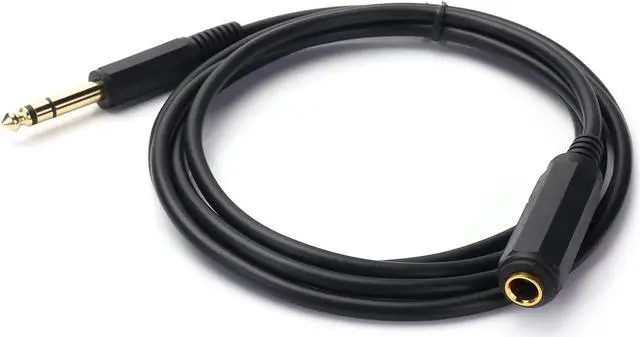 Alt view image 2 of 7 - 1/4 Inch Male to Female Stereo Extension Cable Gold Plated Quarter inch Headphone Extension Cable Cord- 6FT/1.8 Meters