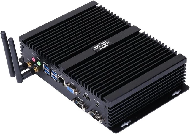 Alt view image 2 of 4 - PARTAKER Windows 10 Industrial PC, Fanless Mini Desktop Computer with Intel Core Quad Core CPU i7 8550U 8565U, 16GB RAM, 240GB SSD,1TB HDD,1xNICs, 4xUSB 3.0, 2xCOM RS232, HDMI,VGA,Wi-Fi
