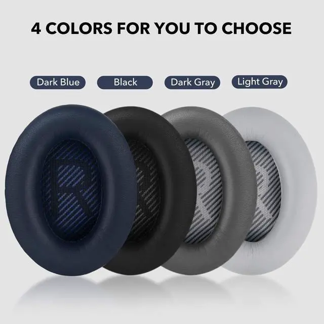 Alt view image 6 of 6 - Replacement Ear Pads for  Quiet Comfort 35 Ear Cushion Kit Compatible with  QC 35/35 II Headphones Made of Protein Leather Memory Foam (Grey)