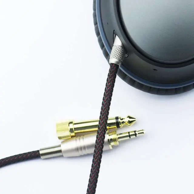 Alt view image 5 of 7 - Replacement Audio Upgrade Cable Compatible with  QuietComfort 25 QuietComfort 35 QC25 QC35 II QC35 Headphones 1.2meters/4feet