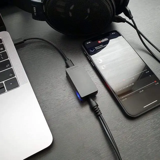 Alt view image 7 of 7 - Qudelix-5K Bluetooth USB DAC AMP with LDAC, aptX Adaptive, aptX HD, AAC (Dual ES9219 3.5mm Unbalanced & 2.5mm Balanced Output)