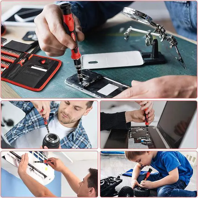 Alt view image 2 of 7 - Precision Screwdriver Set 142-Piece + 2-Piece Suction Cups Bundle, LCD Screen Remover for Computer, iPhone, Laptop, Cell Phone, Macbook, PS4/5, Tablet Electronics Repair
