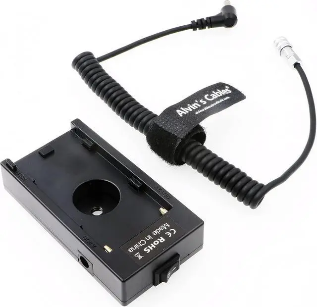 Alt view image 2 of 7 - NP-F970 Power Adapter Cable for BMPCC 4K 6K Blackmagic Pocket Cinema Camera NP-F Series Power Supply Mount Battery Plate Compatible with  NP-F970 F960 F770 F570 F550 Battery