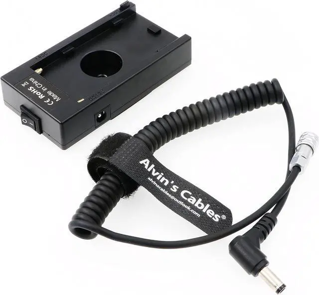 Alt view image 3 of 7 - NP-F970 Power Adapter Cable for BMPCC 4K 6K Blackmagic Pocket Cinema Camera NP-F Series Power Supply Mount Battery Plate Compatible with  NP-F970 F960 F770 F570 F550 Battery