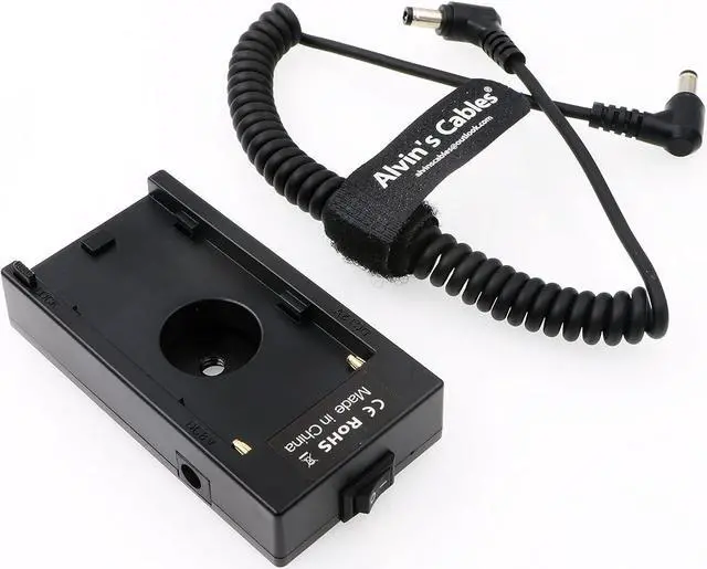 Alt view image 5 of 7 - NP-F970 Power Adapter Cable for BMPCC 4K 6K Blackmagic Pocket Cinema Camera NP-F Series Power Supply Mount Battery Plate Compatible with  NP-F970 F960 F770 F570 F550 Battery