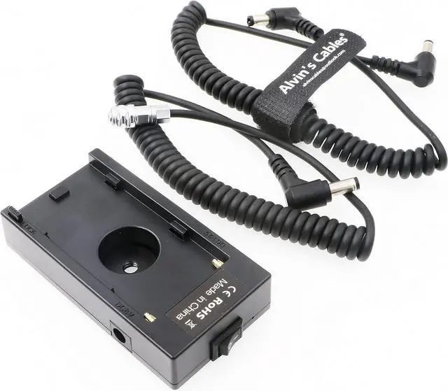 Alt view image 6 of 7 - NP-F970 Power Adapter Cable for BMPCC 4K 6K Blackmagic Pocket Cinema Camera NP-F Series Power Supply Mount Battery Plate Compatible with  NP-F970 F960 F770 F570 F550 Battery