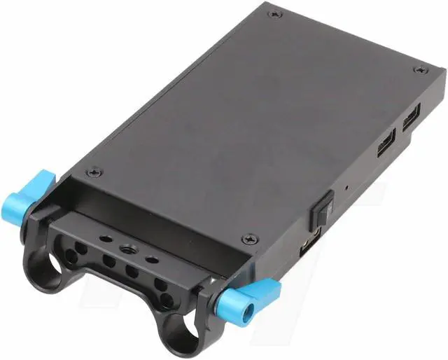 Alt view image 6 of 6 - Gold Mount Battery Plate 7 Way D-tap DC USB Output 15mm Rod Clamp Adapter Power Supply Compatible for Anton Bauer Battery (Multi Output)
