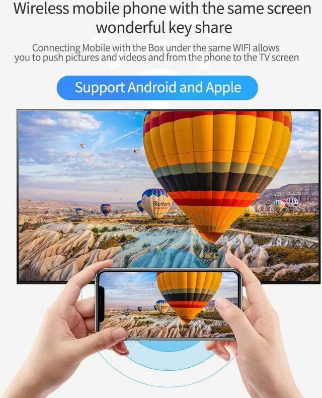 Alt view image 5 of 7 - Android tv Box 10.0, H616 Quad-core 4GB RAM 128GB ROM Smart Android Box,Support 6K,3D,2.4G/5.0GHz Dual WiFi,10/100M Ethernet,Bluetooth 5.0,HDMI 2.0,H.265 Media Player