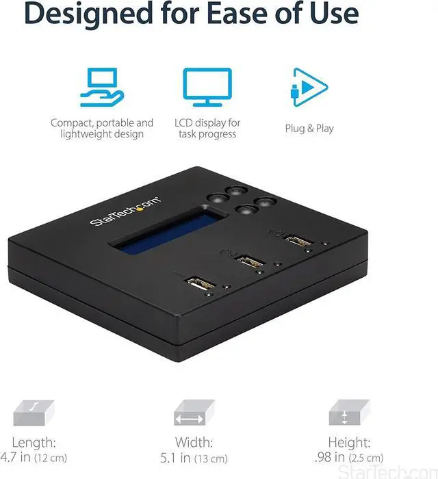 Alt view image 5 of 7 - Good Product Outlet.com 1:2 Standalone USB Duplicator and Eraser - Memory Stick Cloner - USB 2.0 Flash Drive Copier / Thumb Eraser (USBDUP12)